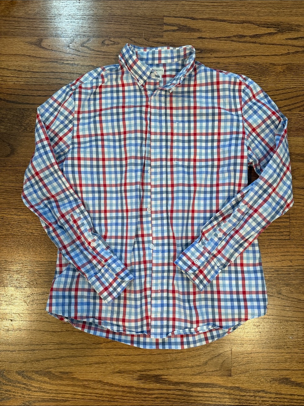 Crewcuts Red and Blue Plaid Button-Down Shirt